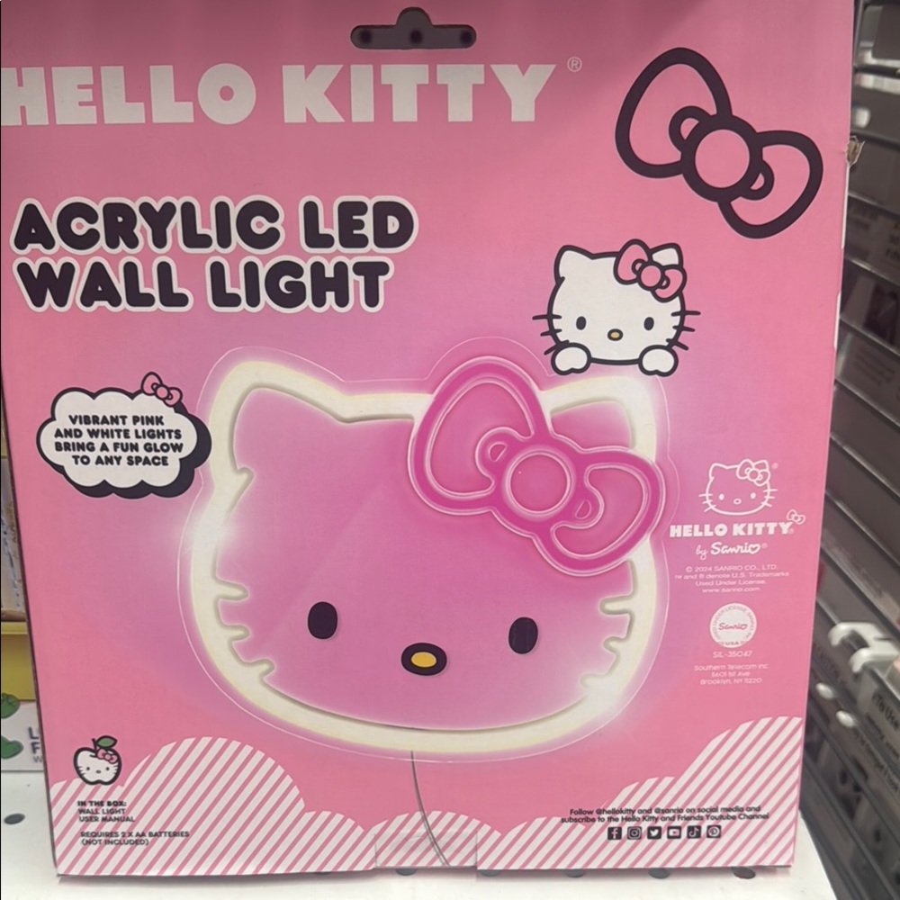 Hello Kitty Pink and White Art LED Wall Decor
